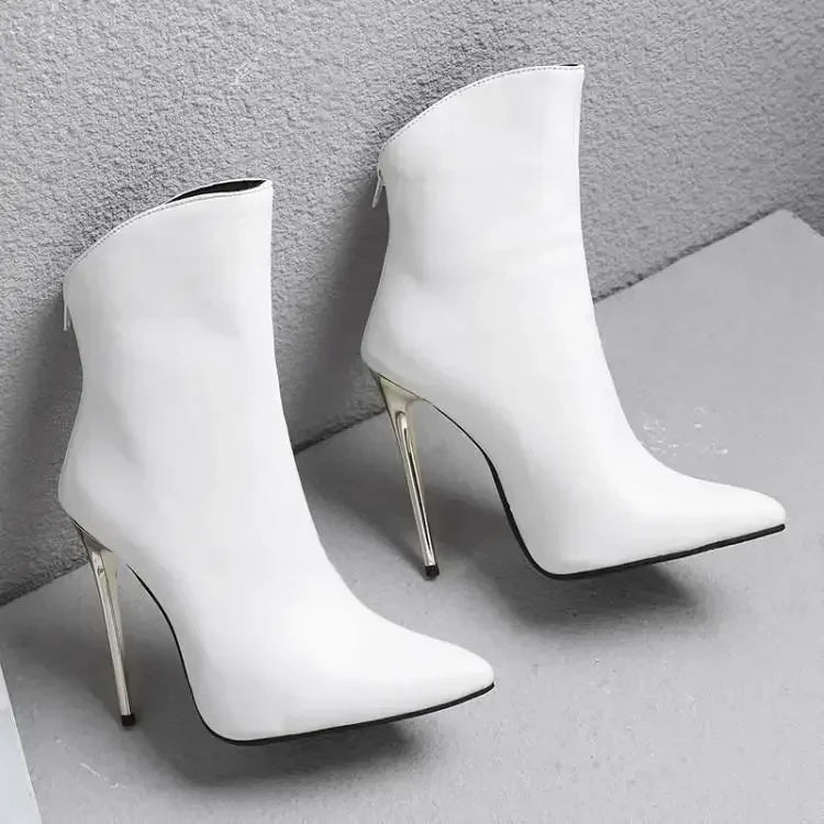 Bota Feminina Salto Fino Boca Assimétrica - Promoção De Inverno 2025