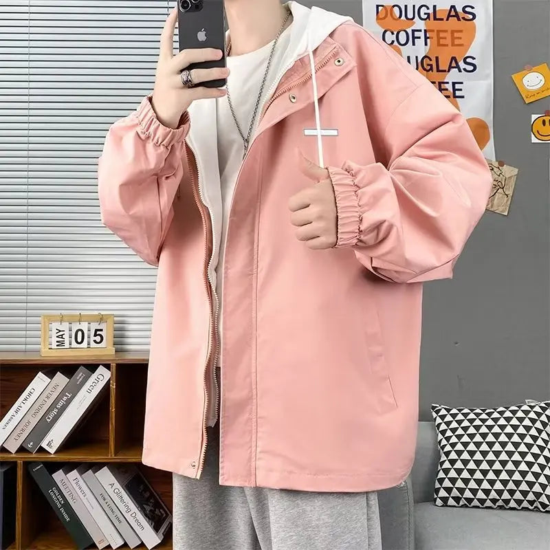 Jaqueta Masculina Moda Casual Com Capuz Ajustável - Promoção De Inverno 2025