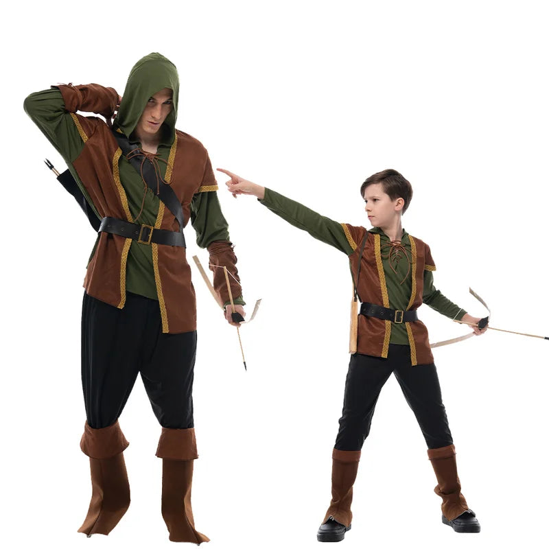 Fantasia Robin Hood Traje Infantil& Adulto - Promoção de Carnaval 2025