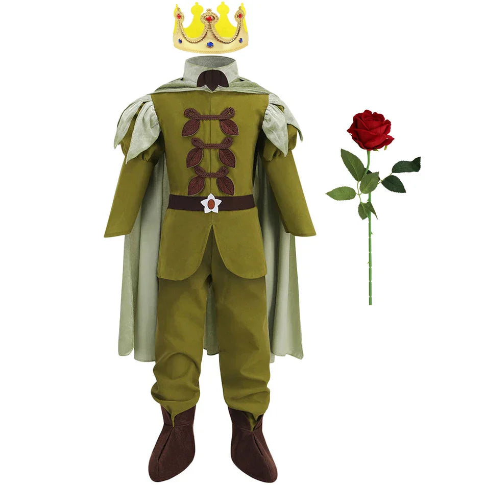 Fantasia Infantil Príncipe Sapo Traje Floral - Promoção de Carnaval 2025