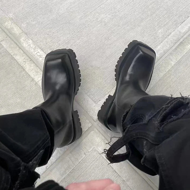 Bota Masculina Material Resistente Bico Quadrado - Promoção De Inverno 2025