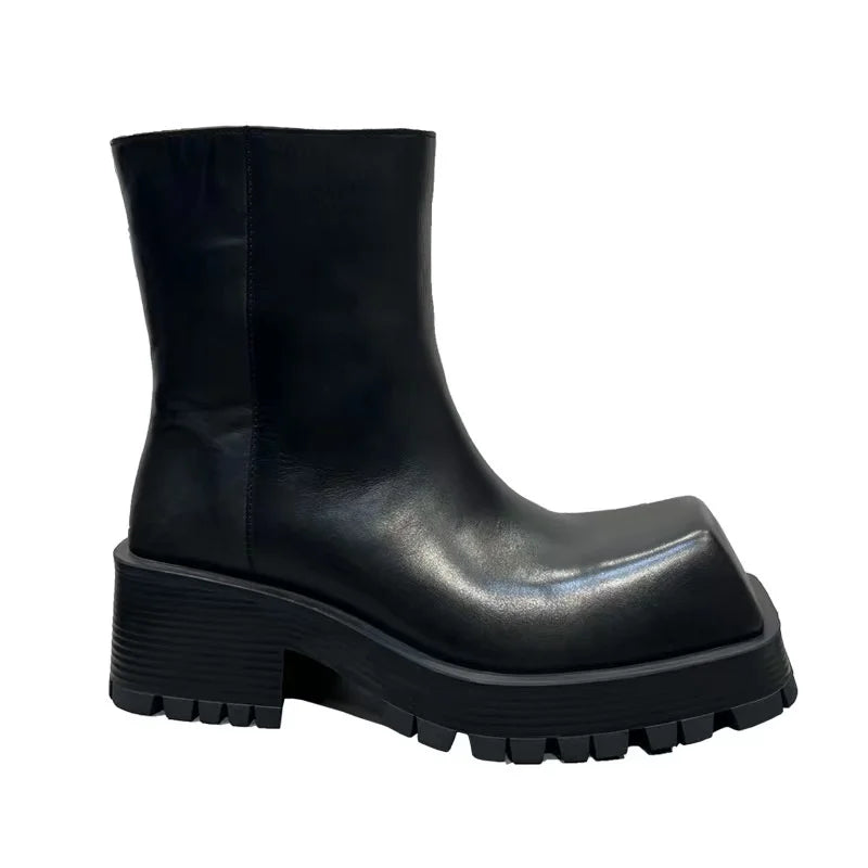 Bota Masculina Material Resistente Bico Quadrado - Promoção De Inverno 2025