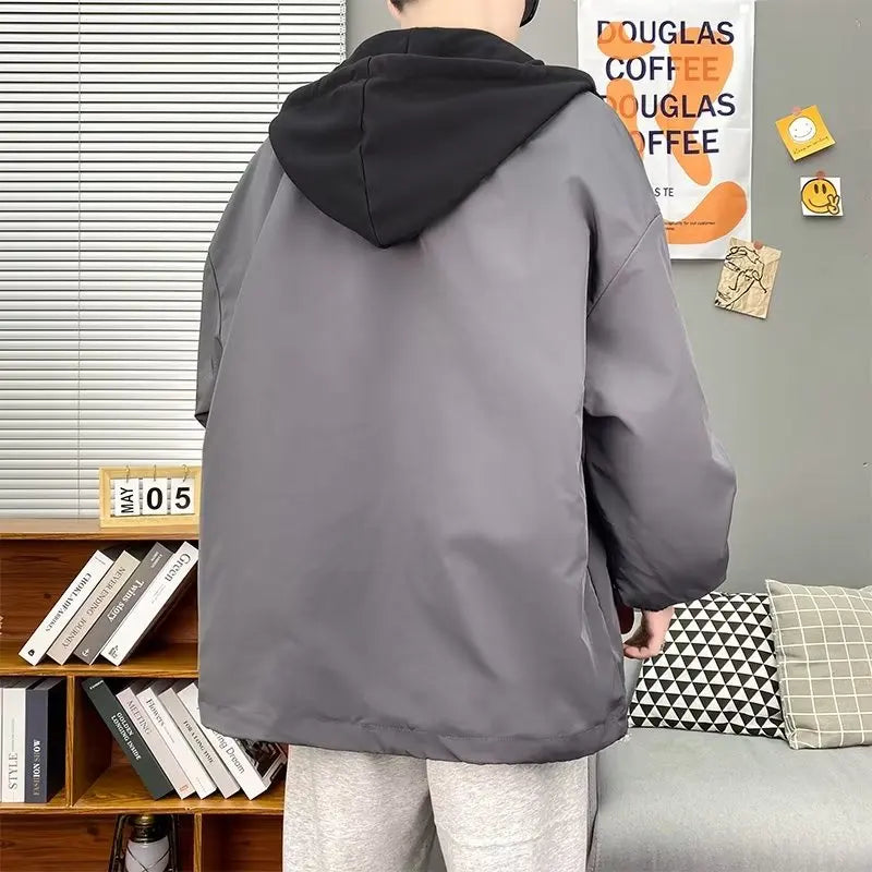 Jaqueta Masculina Moda Casual Com Capuz Ajustável - Promoção De Inverno 2025