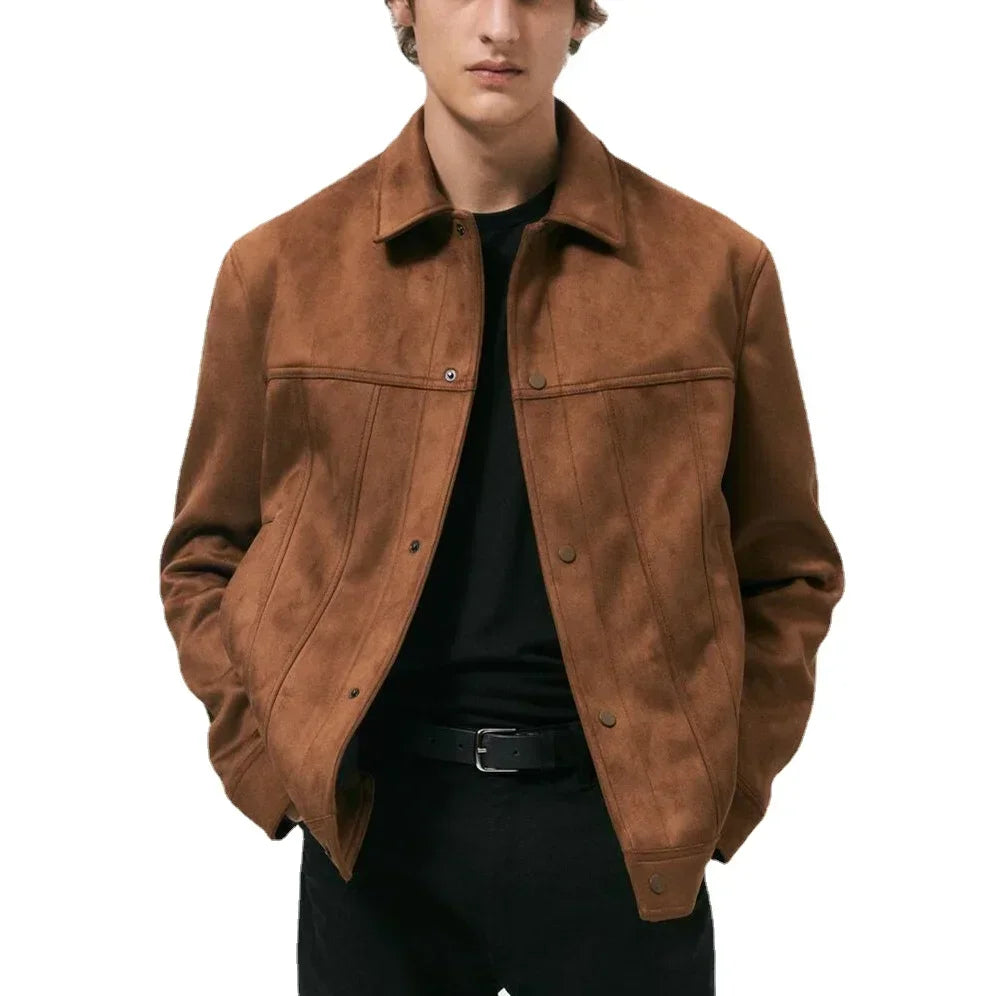 Jaqueta Masculina Com Botões E Lapela - Promoção De Inverno 2025