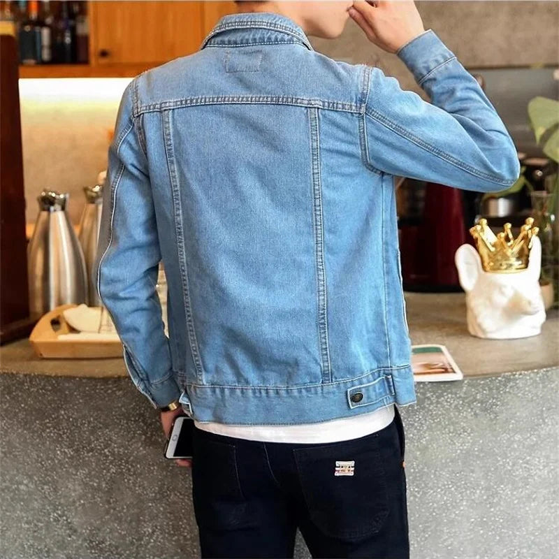 Jaqueta Jeans Masculina Tendência Casual