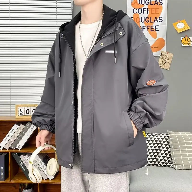 Jaqueta Masculina Moda Casual Com Capuz Ajustável - Promoção De Inverno 2025