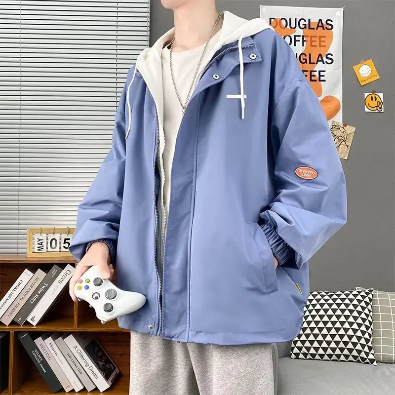 Jaqueta Masculina Moda Casual Com Capuz Ajustável - Promoção De Inverno 2025