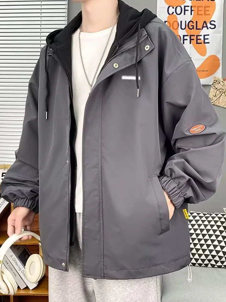 Jaqueta Masculina Moda Casual Com Capuz Ajustável - Promoção De Inverno 2025