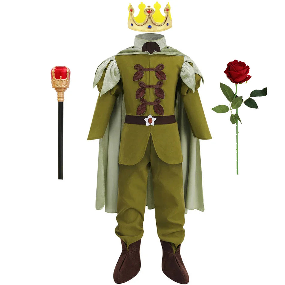 Fantasia Infantil Príncipe Sapo Traje Floral - Promoção de Carnaval 2025