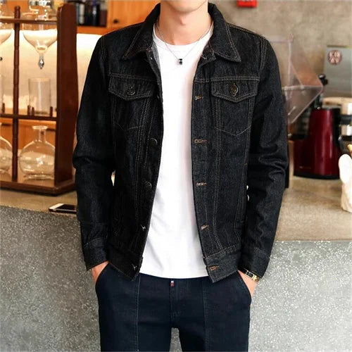 Jaqueta Jeans Masculina Tendência Casual