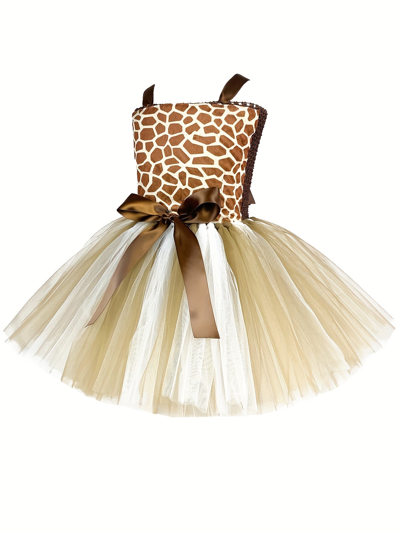 Fantasia Infantil Feminina Girafa Com Saia De Tule E Acessórios Fantasia Rica De Detalhes - Promoção de carnaval 2025
