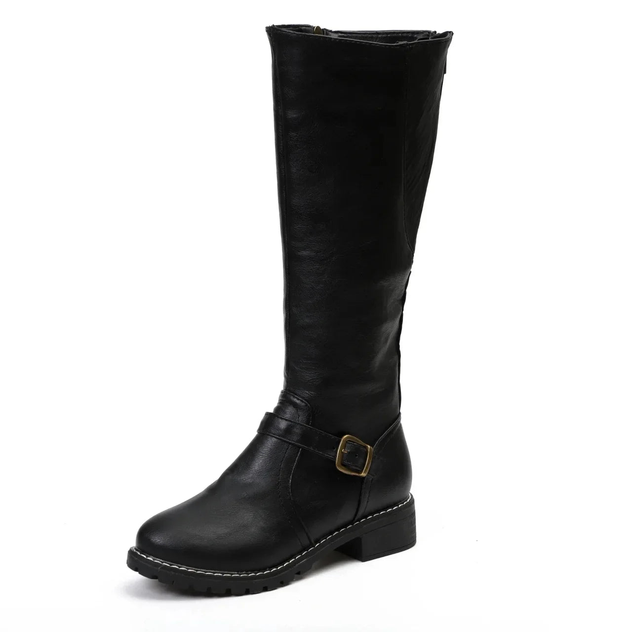 Bota Feminina Cano Alto De Material Resistente Tendência - Promoção De Inverno 2025
