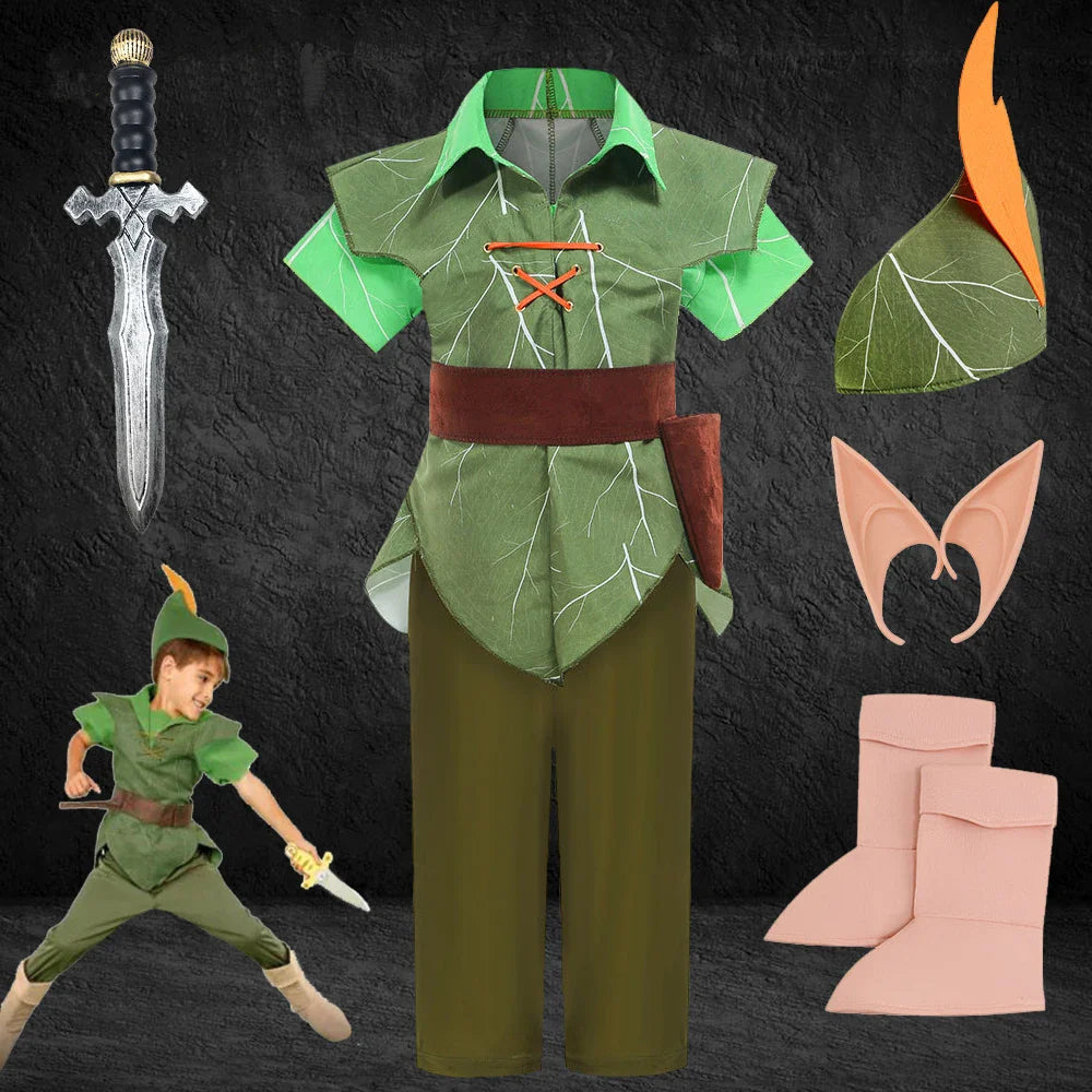 Fantasia Infantil Peter Pan Mundo dos Elfos - Promoção de Carnaval 2025