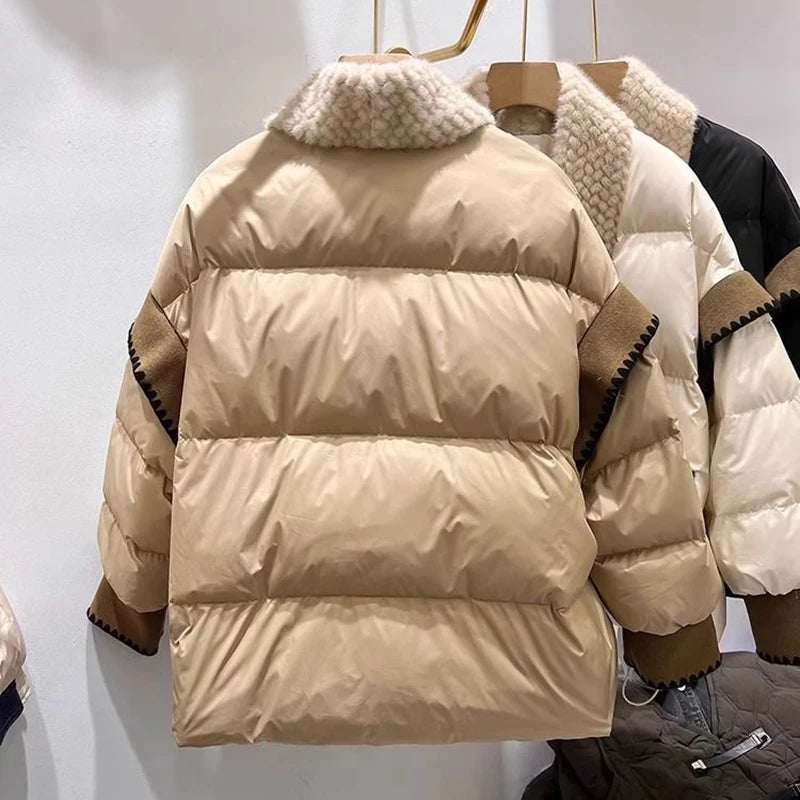 Casaco Feminino Acolchoado com Cordão De Amarração - Promoção De Inverno 2025