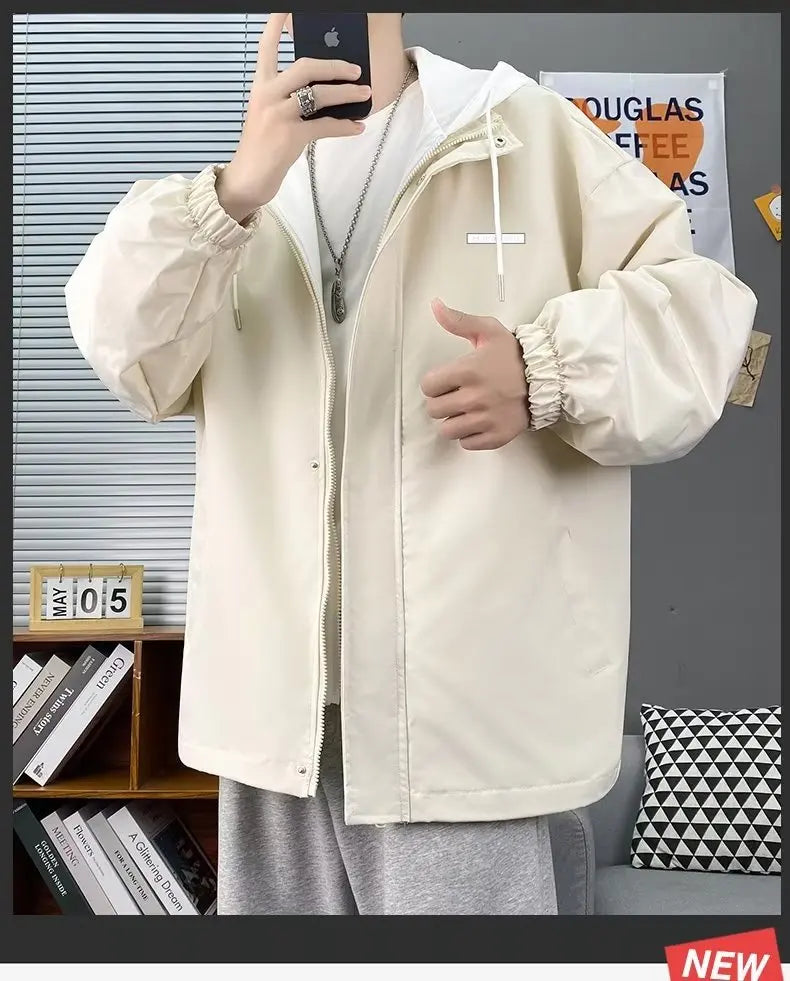 Jaqueta Masculina Moda Casual Com Capuz Ajustável - Promoção De Inverno 2025