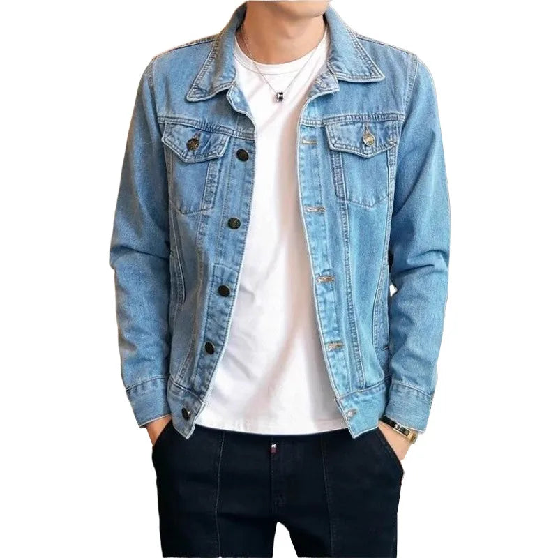 Jaqueta Jeans Masculina Tendência Casual