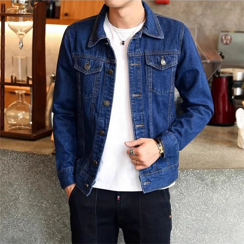 Jaqueta Jeans Masculina Tendência Casual