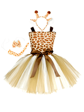 Fantasia Infantil Feminina Girafa Com Saia De Tule E Acessórios Fantasia Rica De Detalhes - Promoção de carnaval 2025