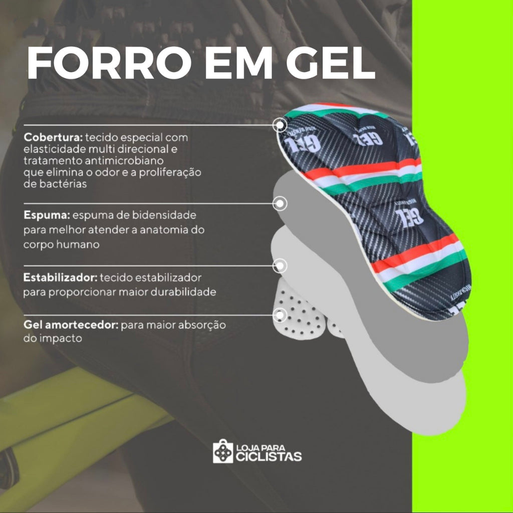 Bermuda de Ciclismo Masculina com Gel