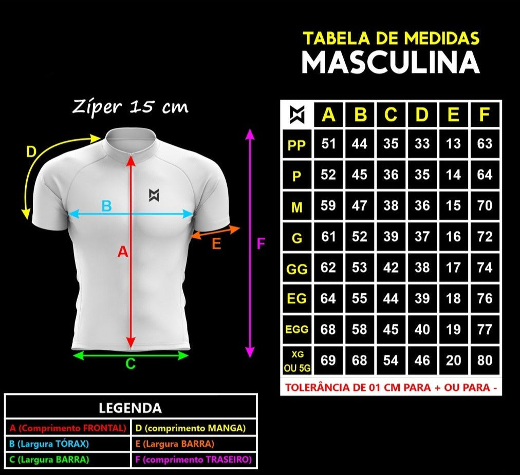 Camisa de Ciclismo Masculina Proteção UV50+ - Oggi