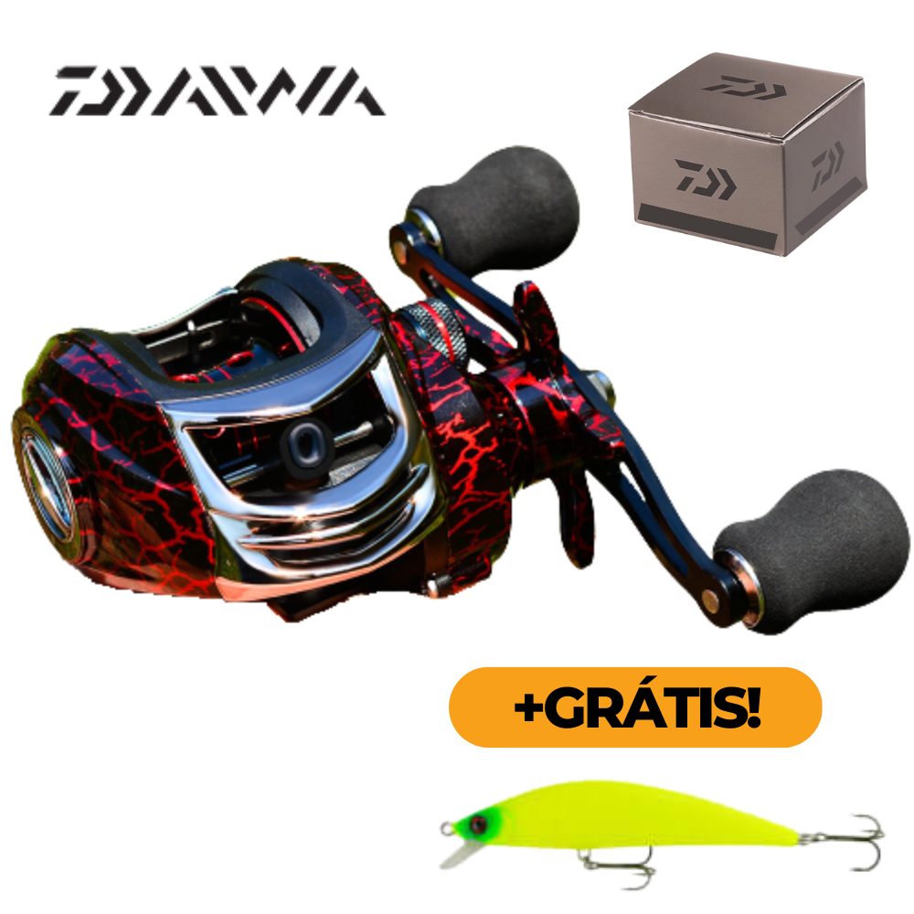 Carretilha Daiwa DW134 - 18 Rolamentos + BÔNUS: Isca Artificial