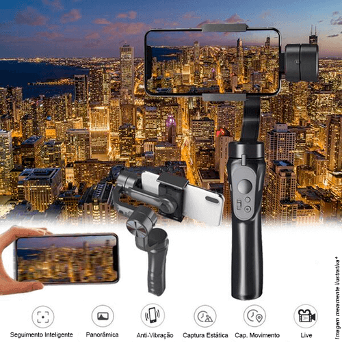 Gimbal Estabilizador de Celular com 3 Eixos e 330 Graus -  Promoção de Outubro