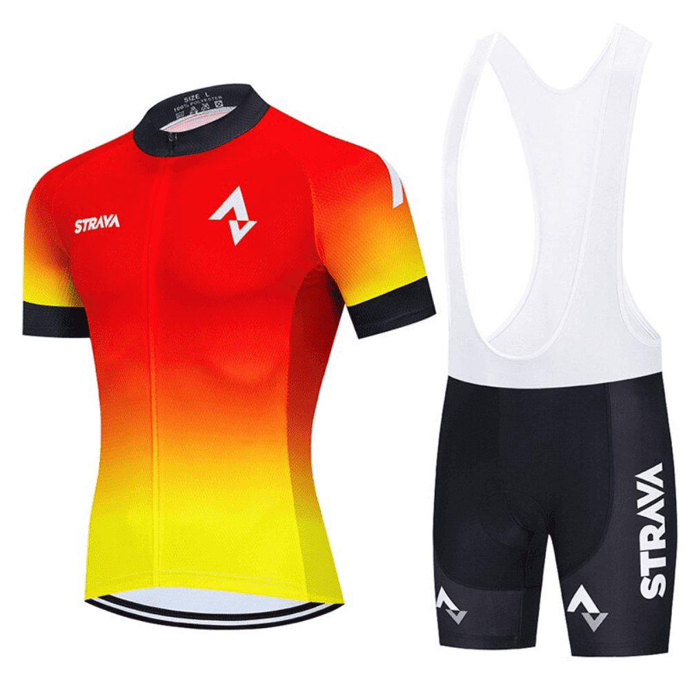 Conjunto Bretelle Masculino para Ciclismo Strava Manga Curta - Promo Final de Ano