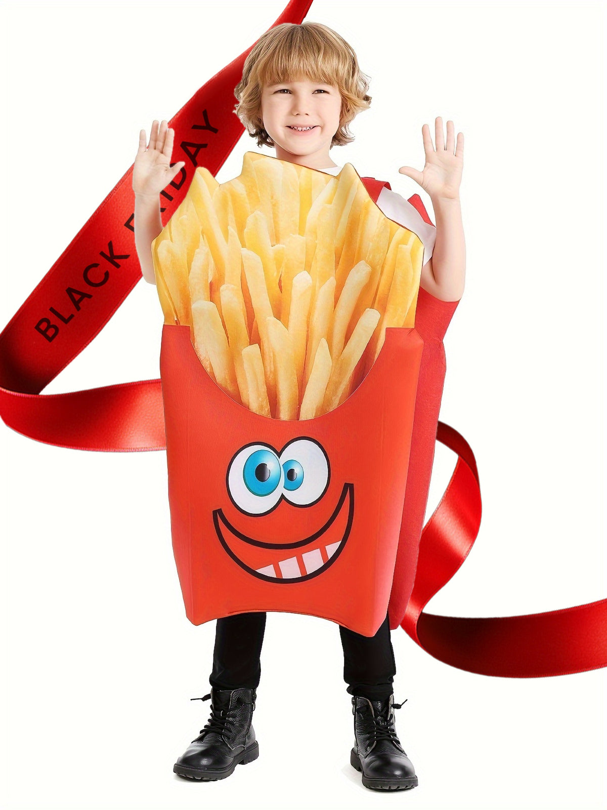 Fantasia Infantil Unissex de Batatas Fritas Material Resistente De Qualidade