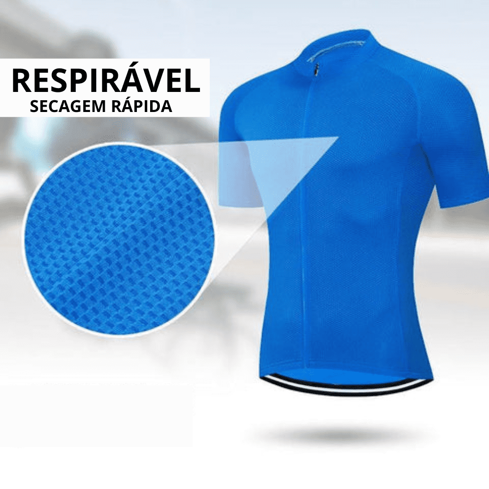 Roupa de Ciclismo Camiseta Masculina Secagem Rápida