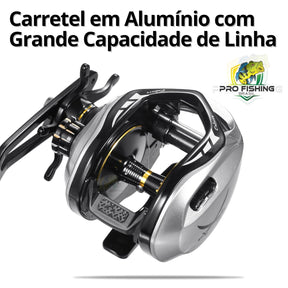 Super Carretilha Expert Big Game com MAX DRAG de 16KG + 7 Rolamentos - Frete Grátis