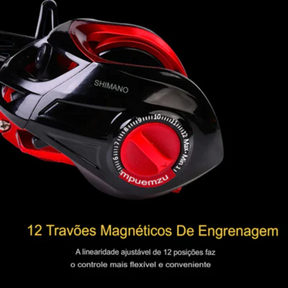 Carretilha Shimano DW128 - Recolhimento 7.2:1 - 10Kg Drag - 8 Rolamentos