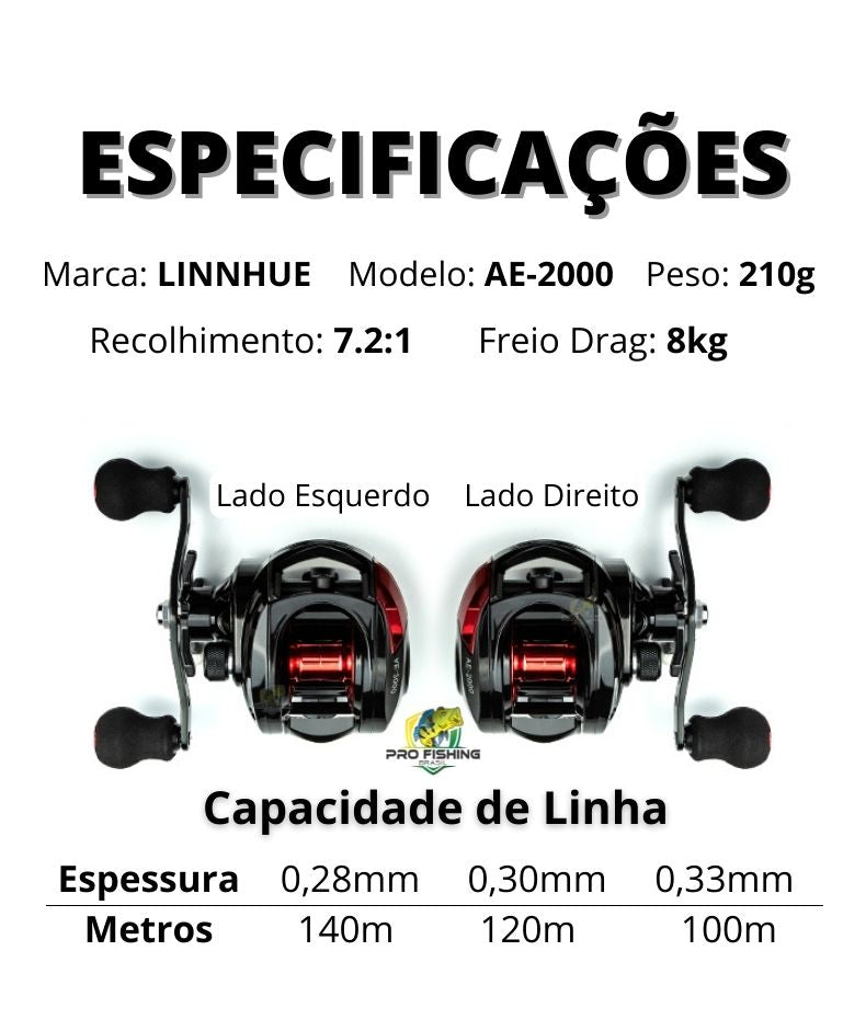 Nova Carretilha LURE PRO AE-2000 - Lançamento 2024