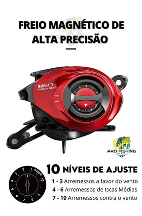 Nova Carretilha KURODA - SEIKO - 18 Rolamentos - Drag de 10KG - Recolhimento 7.3:1