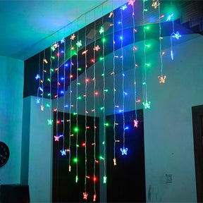 Cortina De Luzes De LED Decoração Para Festas Luzes Em Formato Coração