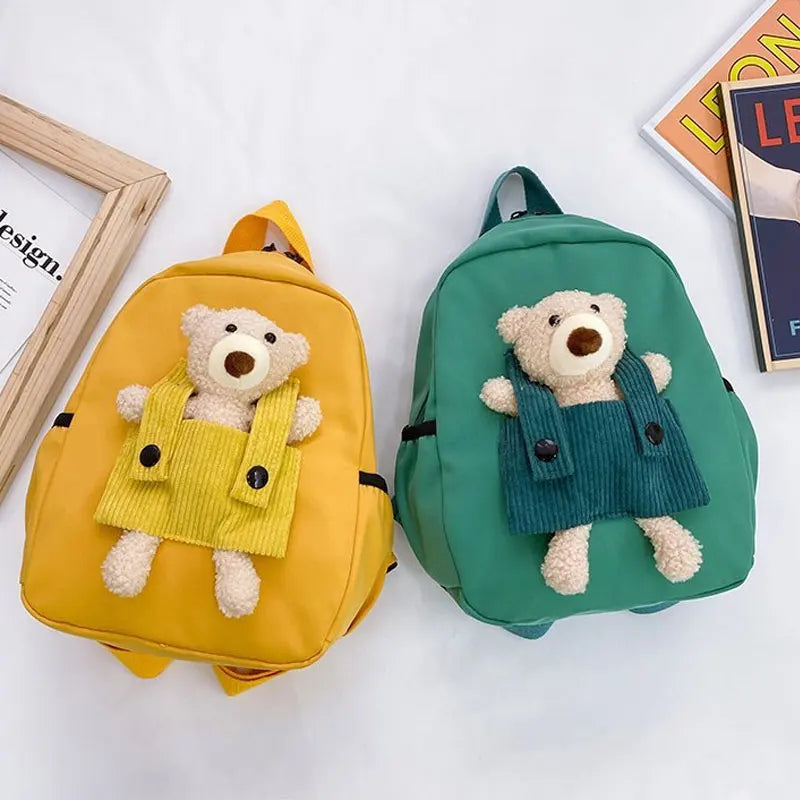 Mochila Escolar Infantil Unissex Jardim de Infância Com Pelúcia