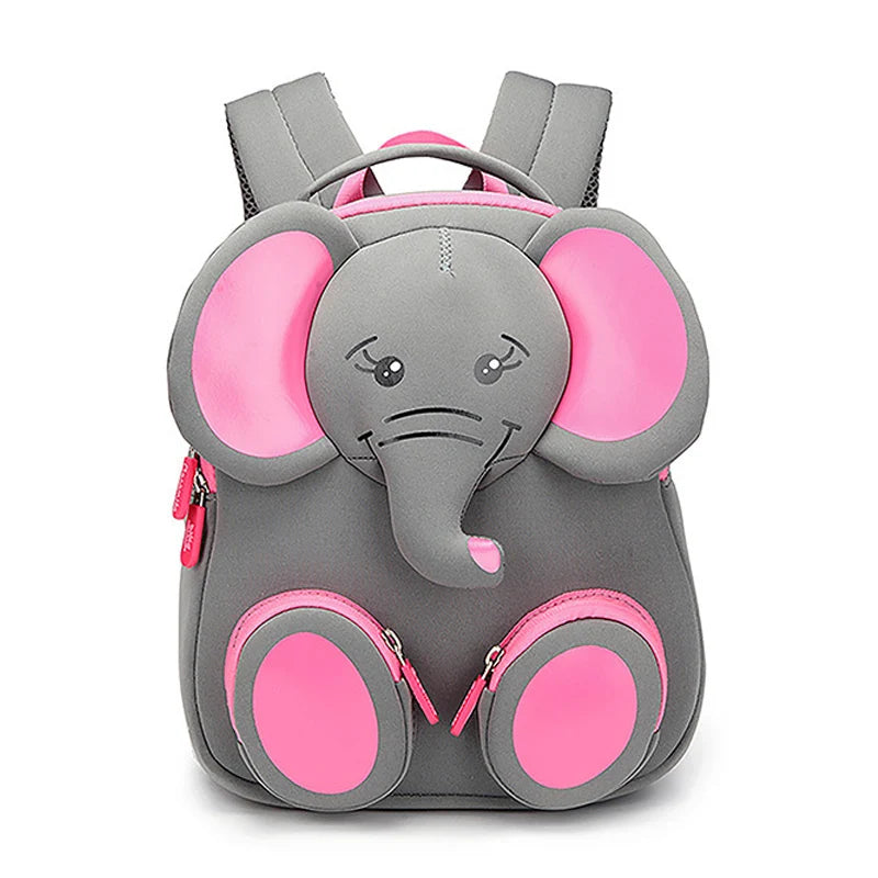 Mochila Escolar Infantil Feminina Design Elefante Desenho Animado Material De Qualidade