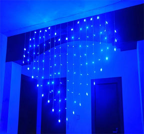 Cortina De Luzes De LED Decoração Para Festas Luzes Em Formato Coração