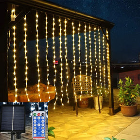 Cortina De Luzes De LED Decoração Para Festas E Jardim