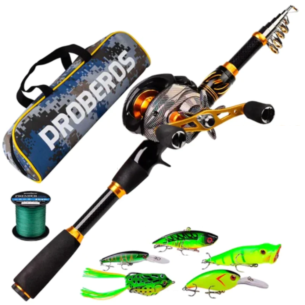 Kit Pesca Carretilha Completo - Proberos + Iscas Artificias - Promoção 2025