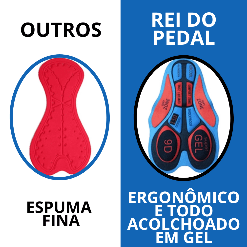 Conjunto Ciclismo Bretelle Masculino Secagem Rápida - Promoção de Setembro