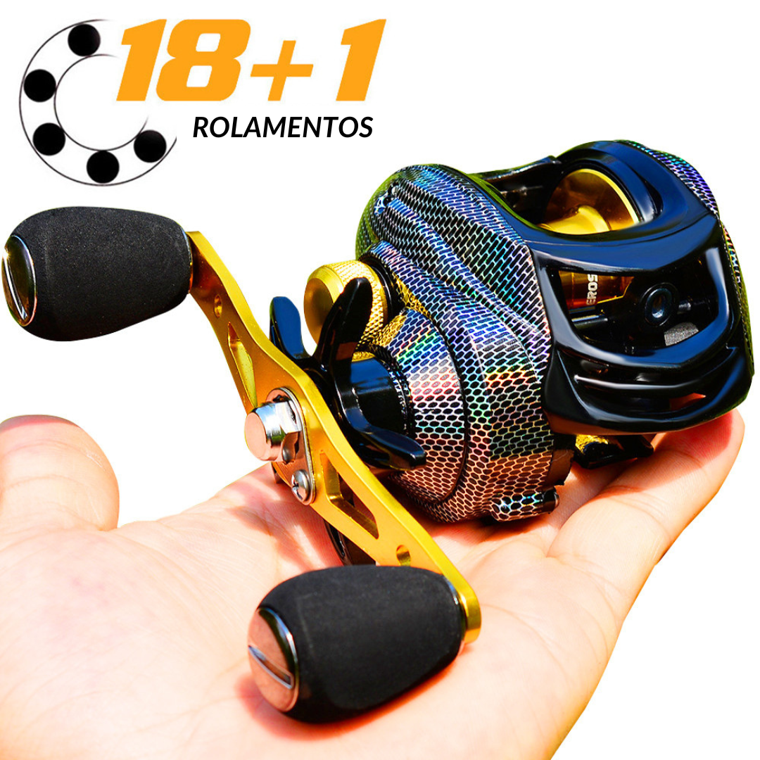 Carretilha Proberos SNAKE - 10Kg Drag - 18+1 Rolamentos - Recolhimento 7.2:1