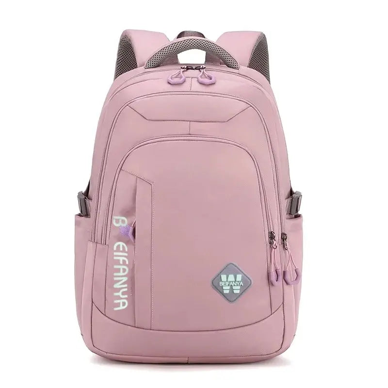 Mochila Feminina De Nylon Impermeável De Grande Capacidade