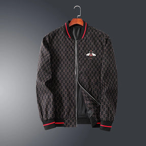 Jaqueta Masculina Estampa Xadrez Com Zíper E Punhos Canelados - Promoção De Inverno 2025