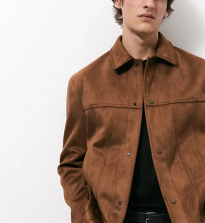 Jaqueta Masculina Com Botões E Lapela - Promoção De Inverno 2025
