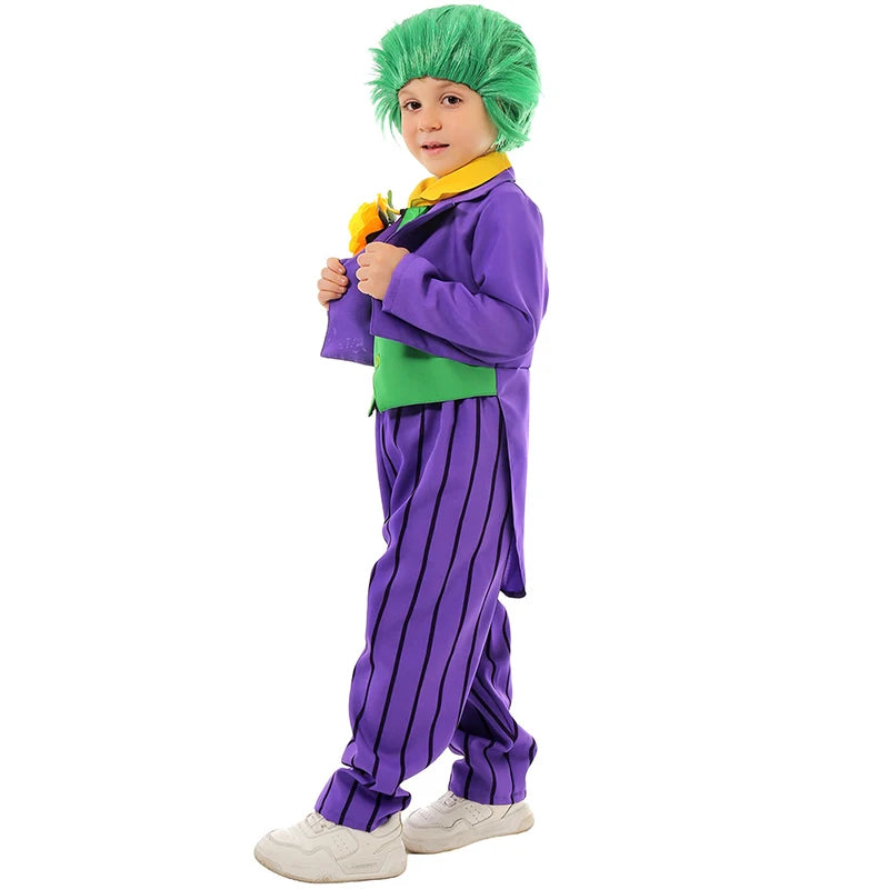 Fantasia Infantil Masculina Joker Design Realista Ótimo Acabamento