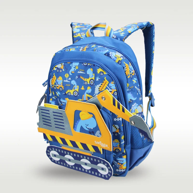 Mochila Escolar Infantil Masculina Estampa Carrinho Desenho Animado