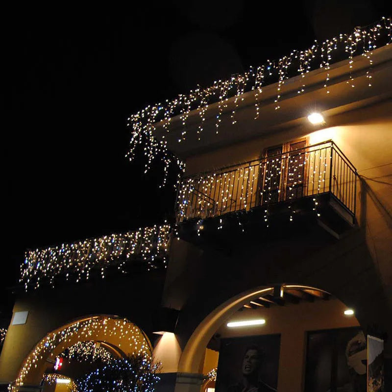 Cortina De Luzes De LED Guirlanda Decoração De Natal Para Casas