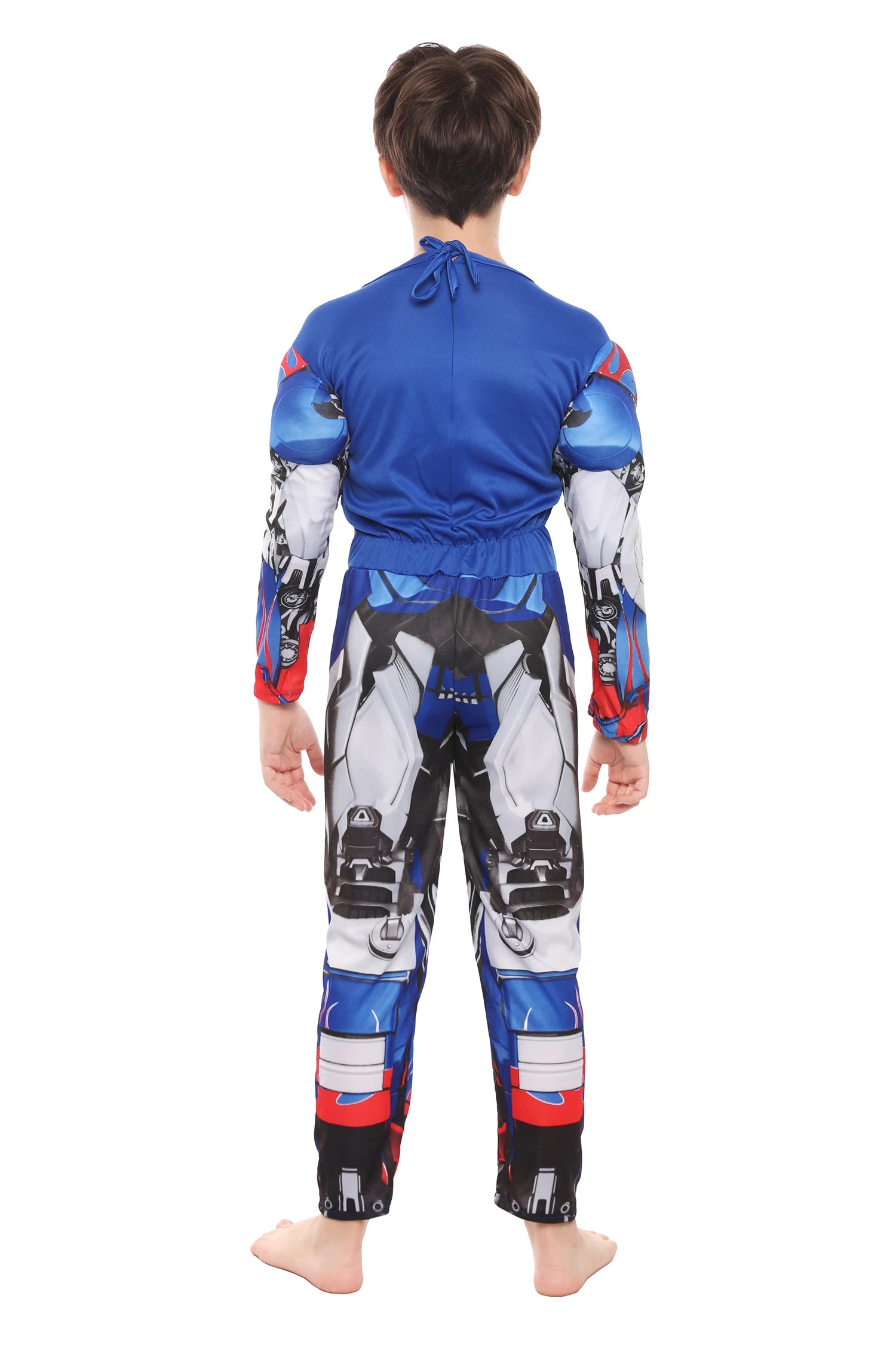 Fantasia Infantil Masculina Robô Badysuit Com Máscara Design Acolchoado