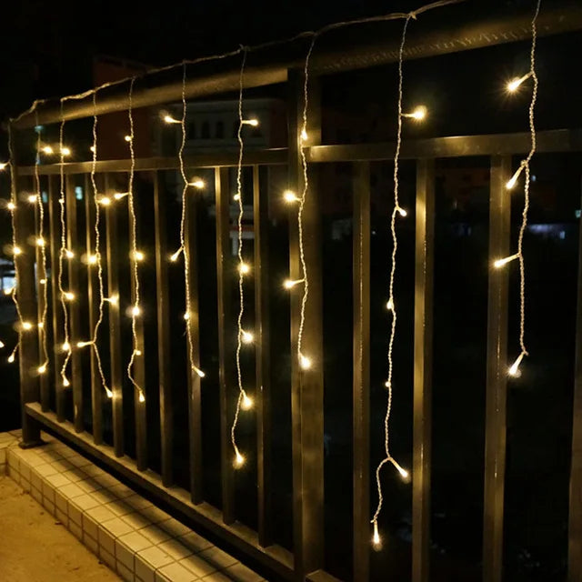 Cortina De Luzes De LED Guirlanda Decoração De Natal Para Casas