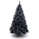 Árvore De Natal Artificial  Floco De Neve De Agulha De Pinho Preto Decoração De Casa